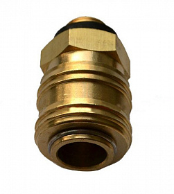 На сайте Трейдимпорт можно недорого купить Быстроразъем "мама" внешняя резьба 1/4 (латунь) Huberth RP208321. 